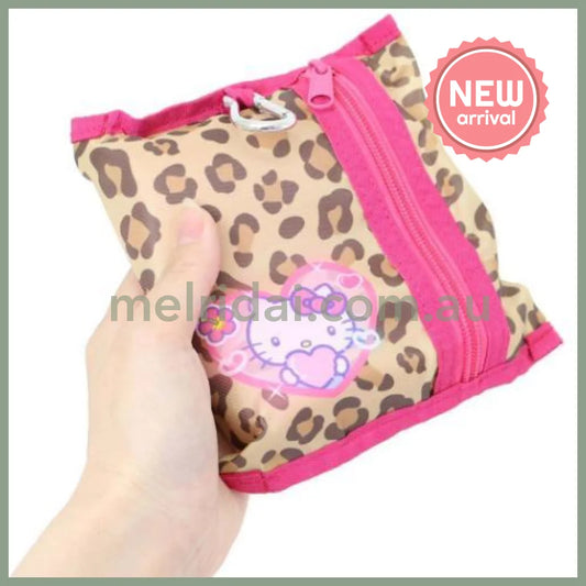 SANRIO | Hello Kitty Foldable Tote Bag With Pouch Carabiner (Heart pounding Memories Heisei Retro)