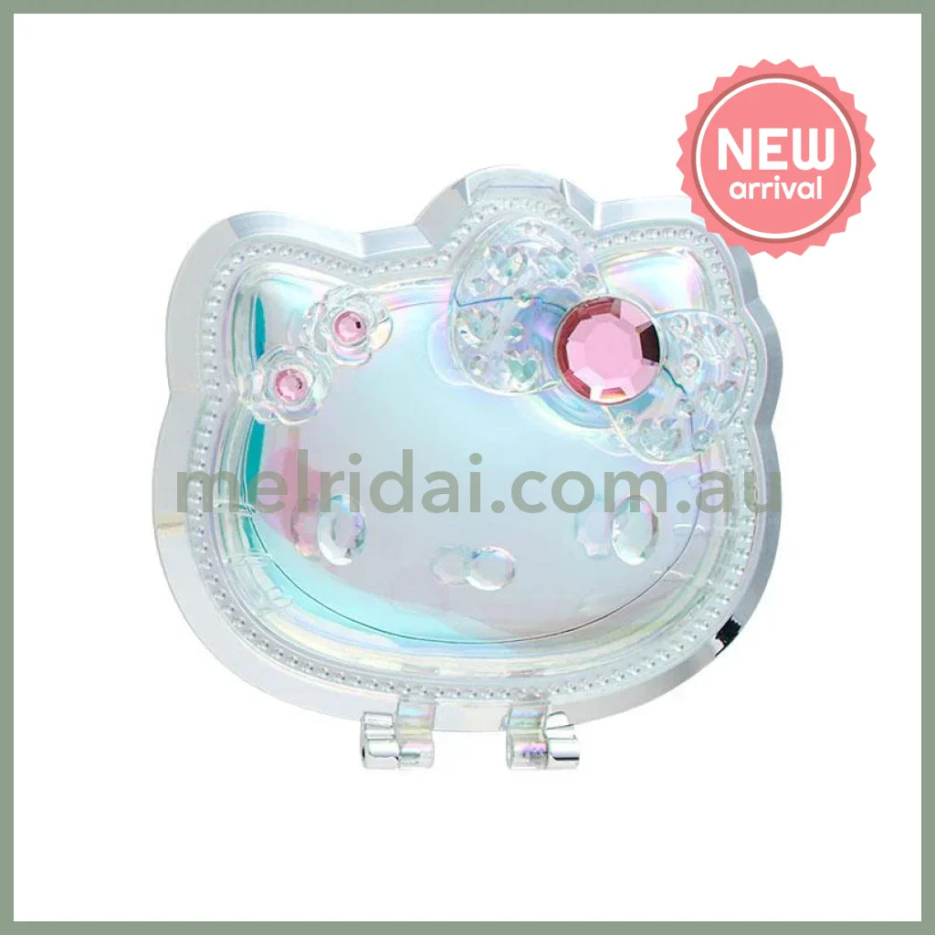 SANRIO | Hello Kitty Folding Stand Mirror 120×15×75mm (Face Aurora Hologram Sliver)