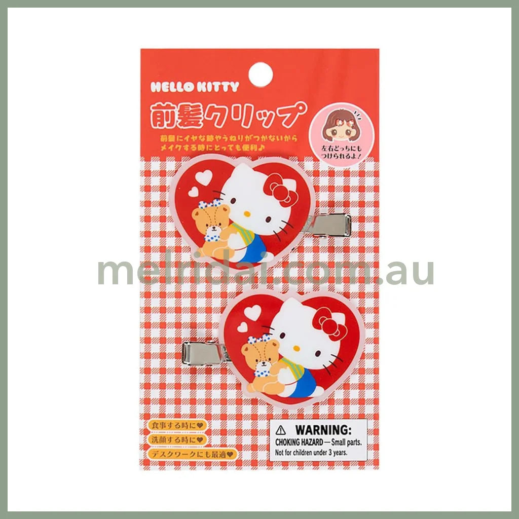Sanrio | Hello Kitty Front Hair Clips 14.0 X 7.8 1.3Cm (Personal Accessories Forever)