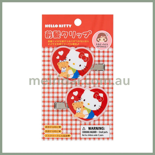 Sanrio | Hello Kitty Front Hair Clips 14.0 X 7.8 1.3Cm (Personal Accessories Forever)