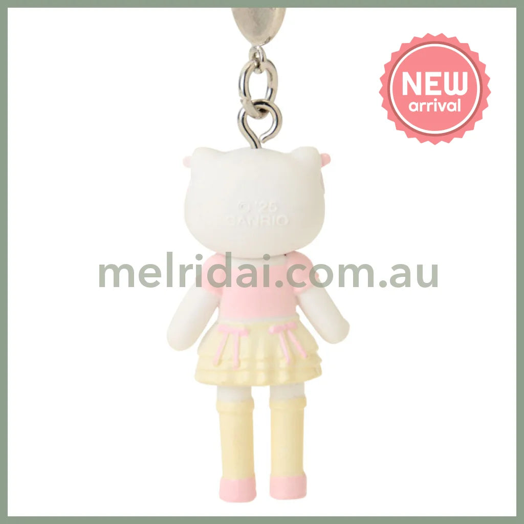 SANRIO | Hello Kitty Girly Style Lace-up Blouse Ribbon Frill Strap Phone Charm 26×12×40mm (Sanrio Closet Collection)