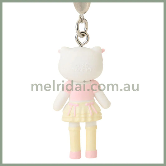 SANRIO | Hello Kitty Girly Style Lace-up Blouse Ribbon Frill Strap Phone Charm 26×12×40mm (Sanrio Closet Collection)
