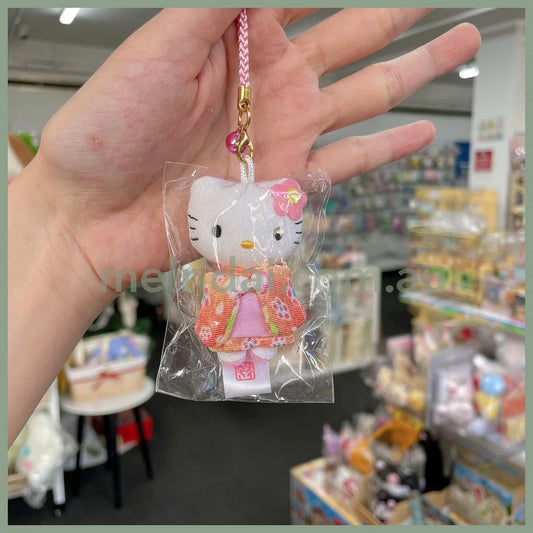 Sanrio | Hello Kitty Kimono Small Plush Keychain 5.5Cm (Orange)