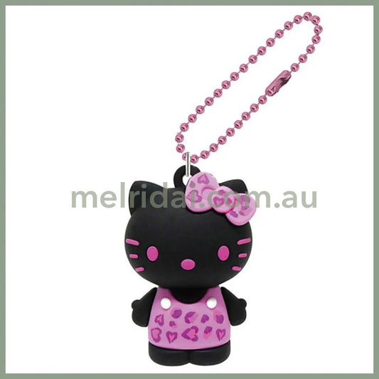 SANRIO | Hello Kitty Leopard Print Series Mascot Figure 45 x 30 x 25mm (Black)