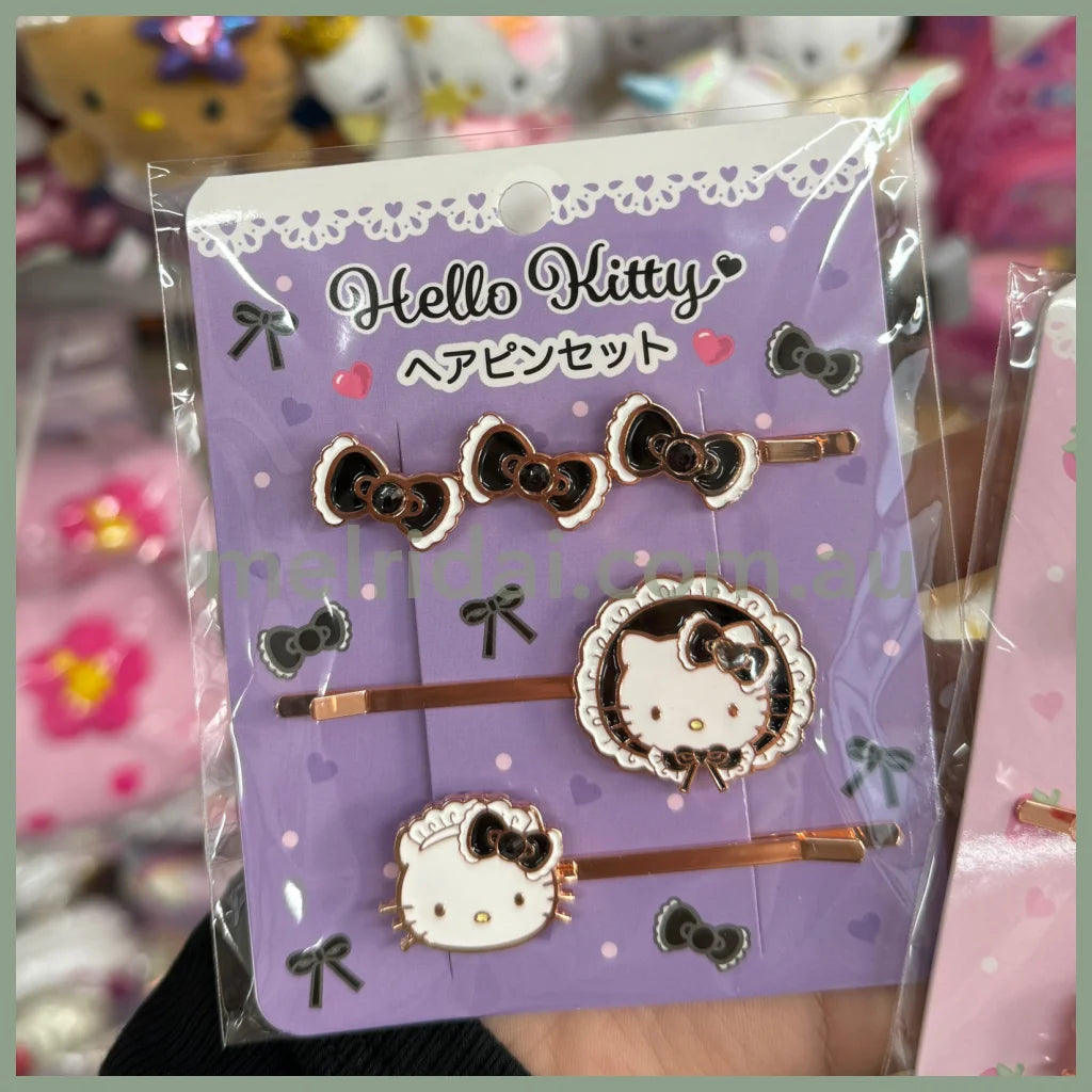 SANRIO | Hello Kitty Lolita Black Hair Clip Hairpin Set Vol.2 (Lovely Frill Ver.)