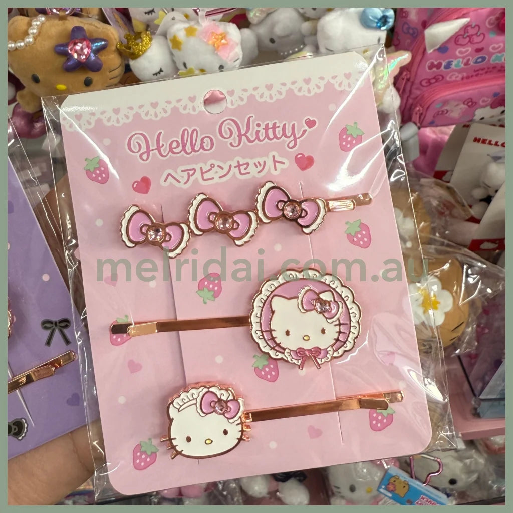 SANRIO | Hello Kitty Lolita Pink Hair Clip Hairpin Set Vol.2 (Lovely Frill Ver.)