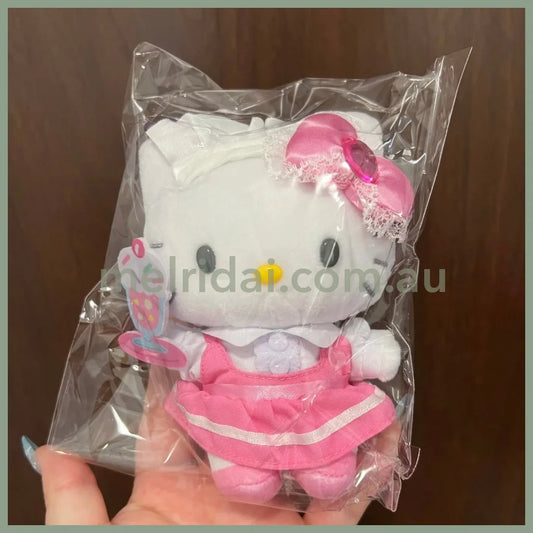 SANRIO | Hello Kitty Lolita Pink Plush Mascot Keychain Bag Charm H120×W85×D65mm Vol.2 (Lovely Frill Ver.)