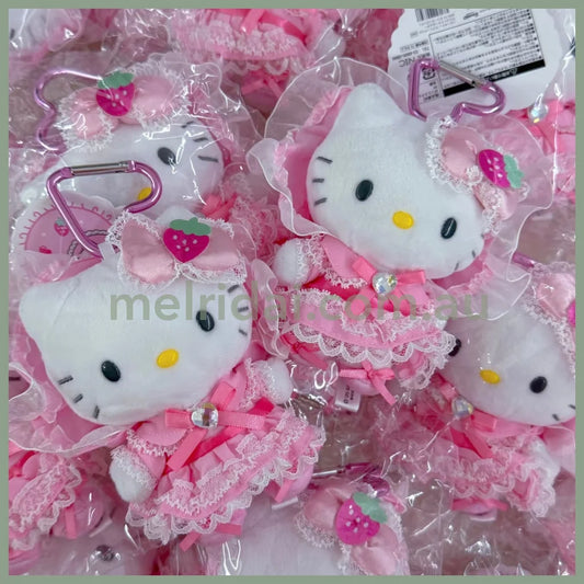 SANRIO | Hello Kitty Lolita Pink Plush Mascot Keychain Bag Charm H120×W85×D65mm Vol.2 (Lovely Frill Ver.)