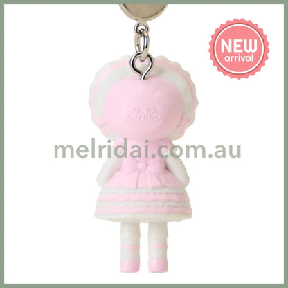 SANRIO | Hello Kitty Lolita Style Pink Lace Strap Phone Charm 26×12×40mm (Sanrio Closet Collection)