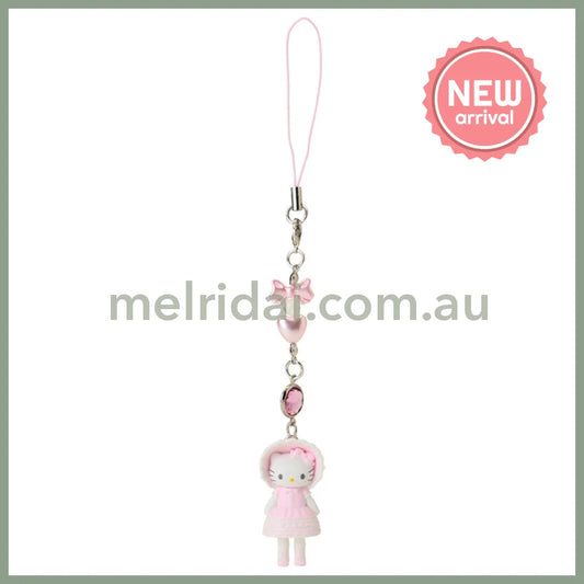 SANRIO | Hello Kitty Lolita Style Pink Lace Strap Phone Charm 26×12×40mm (Sanrio Closet Collection)
