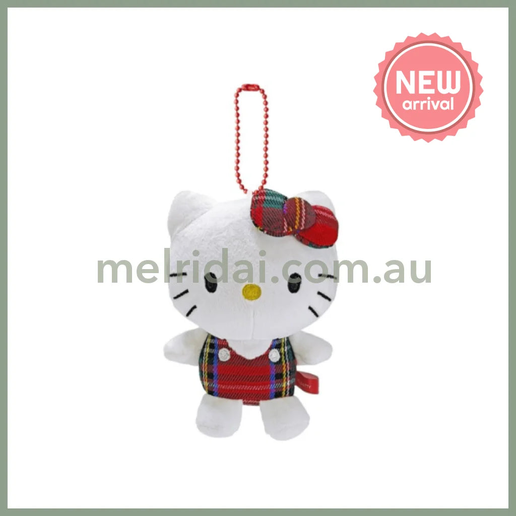 SANRIO | Hello Kitty Mascot Holder Bag Charm Keychain 95×65×110mm (Tartan)