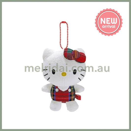 SANRIO | Hello Kitty Mascot Holder Bag Charm Keychain 95×65×110mm (Tartan)