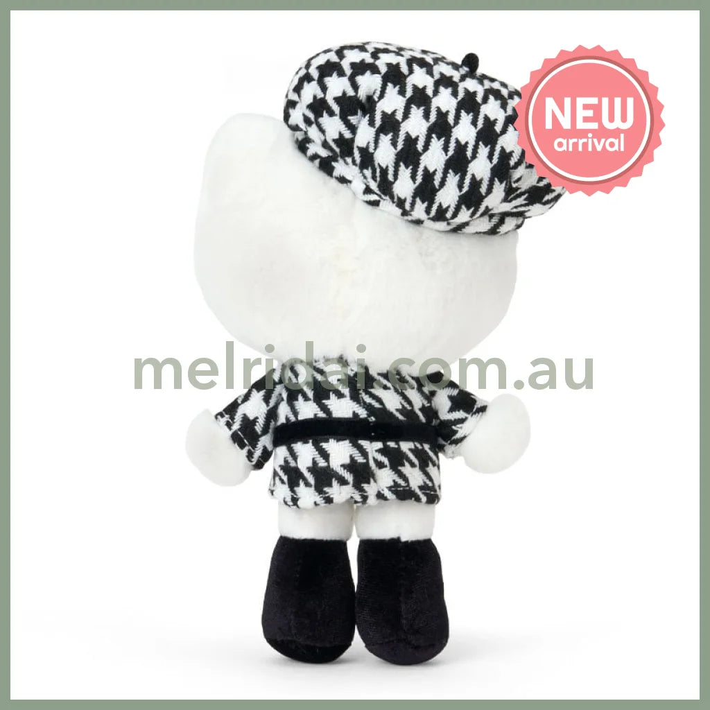 SANRIO | Hello Kitty Mascot Holder Bag Charm Plush Keychain 110×70×180mm (Monochrome Girly Twin Coordinate)