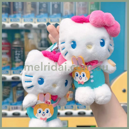 SANRIO | Hello Kitty Mascot Holder Bag Charm Plush Keychain 130×100×70mm (Retro Japanese Candy Kuppy Ramune)
