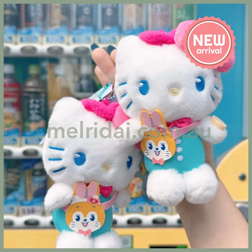 SANRIO | Hello Kitty Mascot Holder Bag Charm Plush Keychain 130×100×70mm (Retro Japanese Candy Kuppy Ramune)