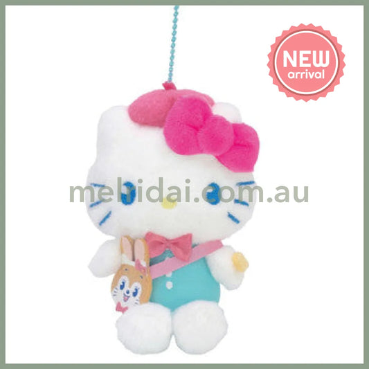 SANRIO | Hello Kitty Mascot Holder Bag Charm Plush Keychain 130×100×70mm (Retro Japanese Candy Kuppy Ramune)