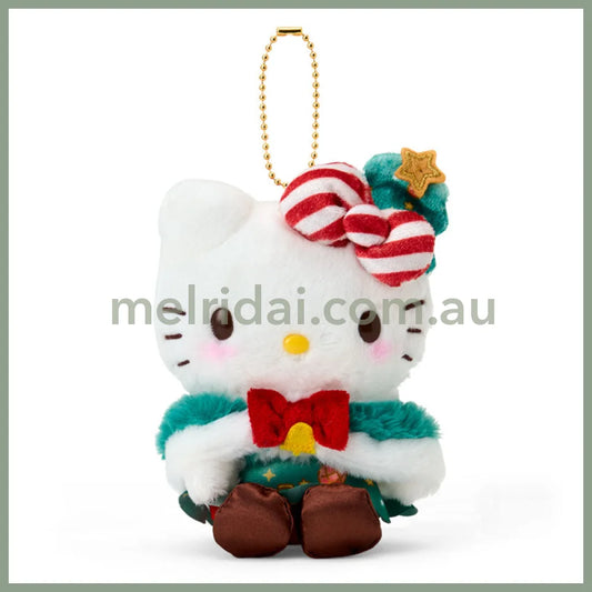 SANRIO | Hello Kitty Mascot Holder Bag Charm Plush Keychain 130×75×100mm (Christmas 2025)