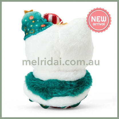 SANRIO | Hello Kitty Mascot Holder Bag Charm Plush Keychain 130×75×100mm (Christmas 2025)