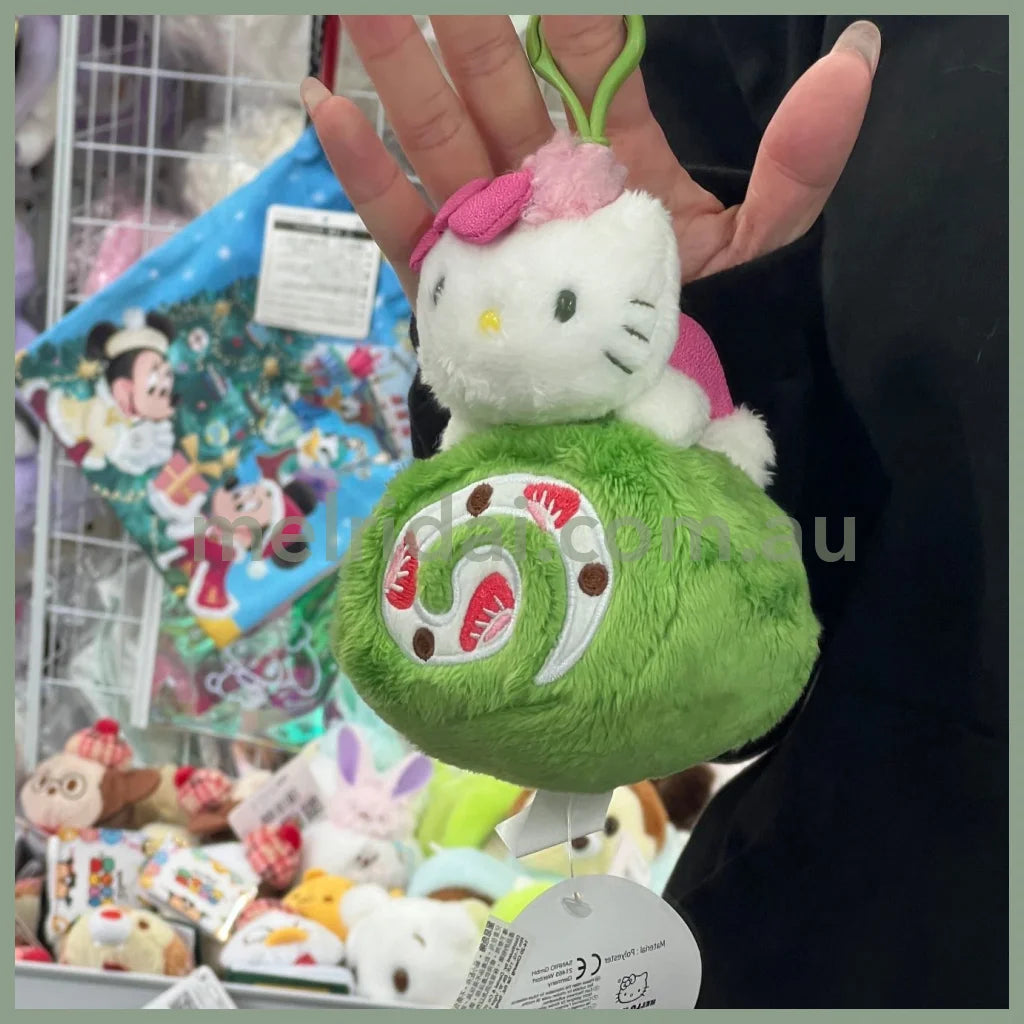 Sanrio | Hello Kitty Mascot Holder Keychain (Matcha) 凯蒂猫 玩偶挂件/包挂/钥匙链（抹茶系列） Swiss Roll