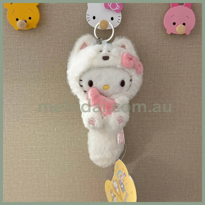 SANRIO | Hello Kitty Mascot Holder Plush Keychain 16cm Approx. (Fluffy Dog)