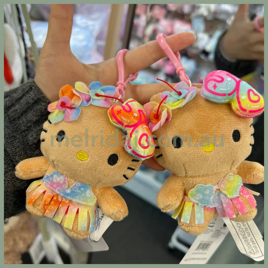 Sanrio | Hello Kitty Mascot Holder Plush Keychain (50Th Anniversary) 三丽鸥 凯蒂猫 黑皮挂件/包挂/钥匙链（50周年限定）