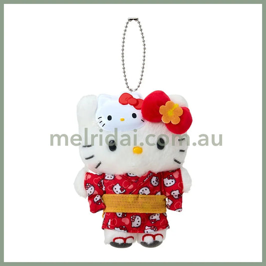 SANRIO | Hello Kitty Mascot Holder Plush Keychain Bag Charm 10.5×6.5×14.5cm (Summer Festival Character!)