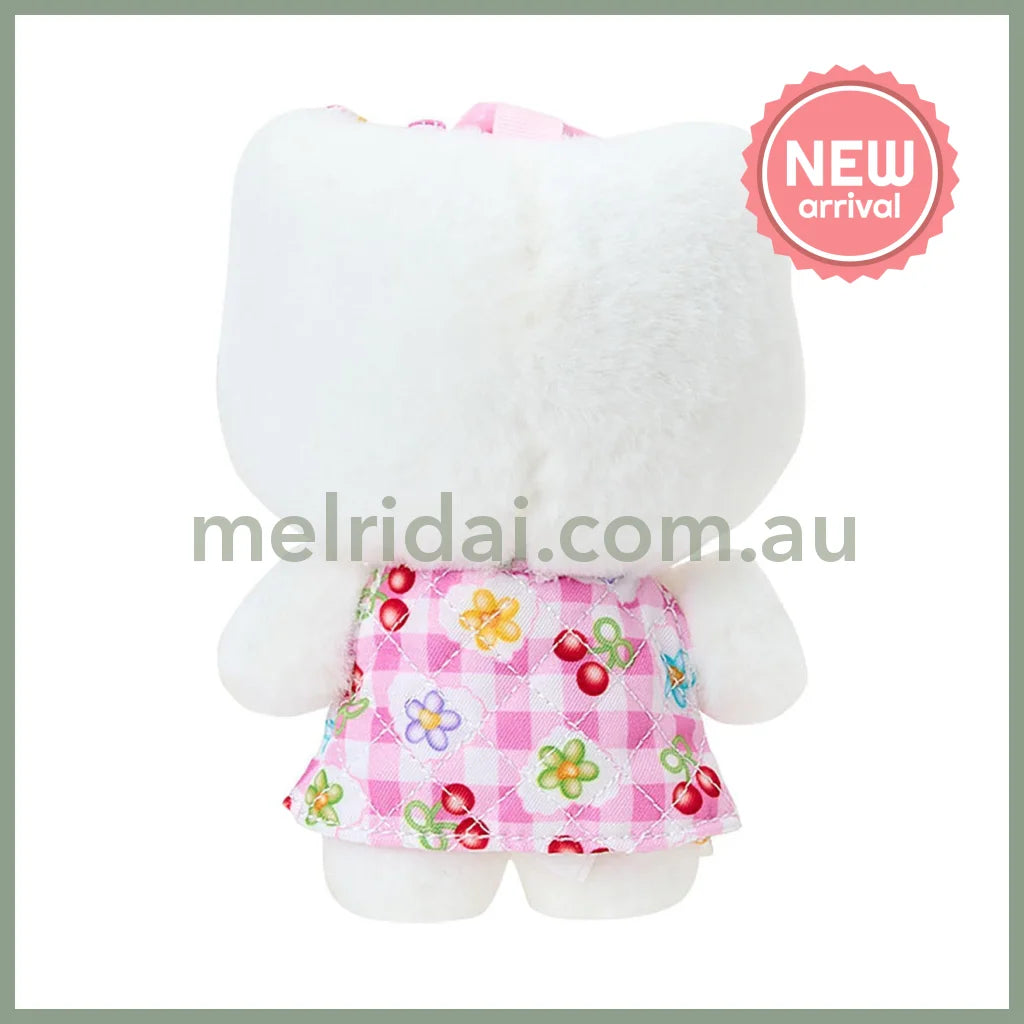 SANRIO | Hello Kitty Mascot Holder Plush Keychain Bag Charm 11.8 x 11.3 x 5.0cm (Minnano Quilt)