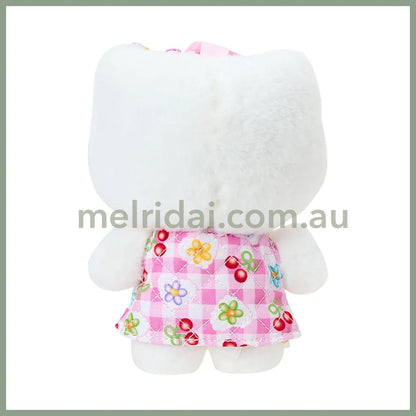 SANRIO | Hello Kitty Mascot Holder Plush Keychain Bag Charm 11.8 x 11.3 x 5.0cm (Minnano Quilt)