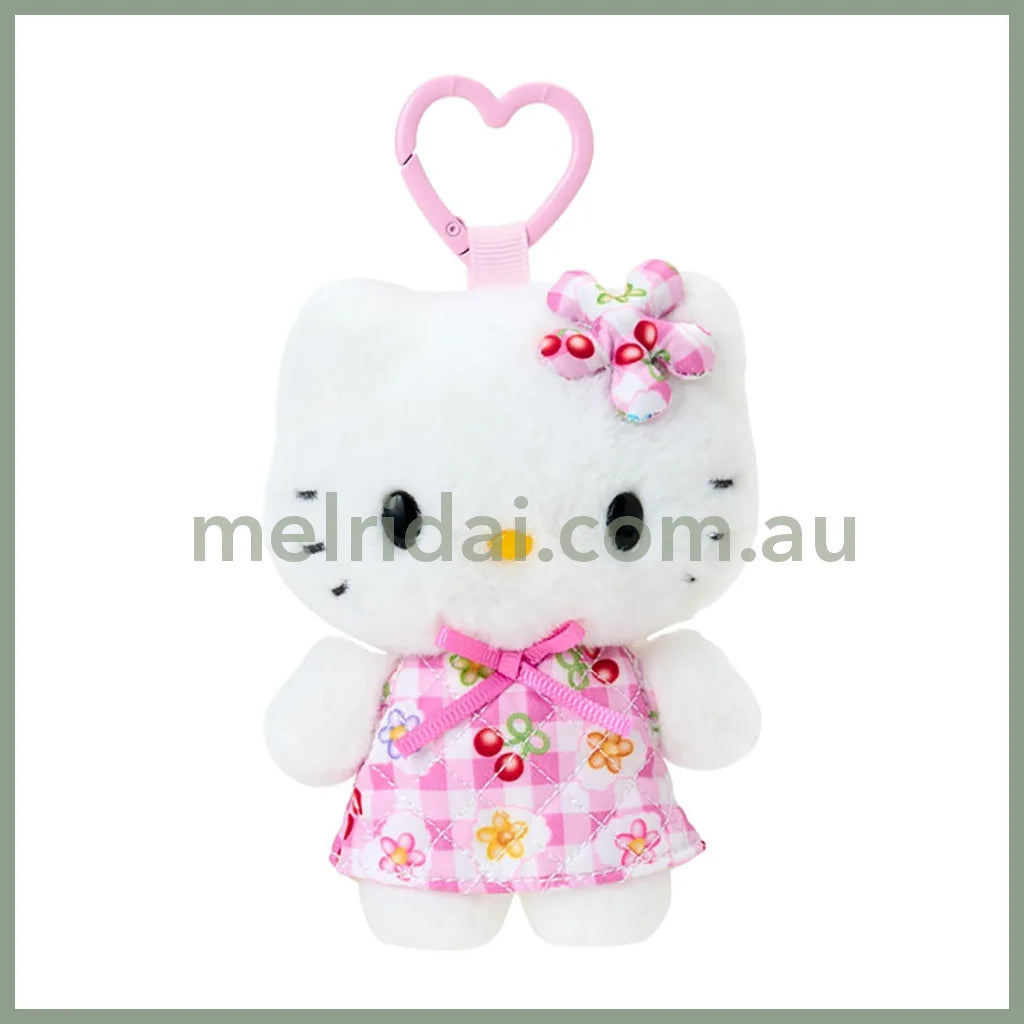 SANRIO | Hello Kitty Mascot Holder Plush Keychain Bag Charm 11.8 x 11.3 x 5.0cm (Minnano Quilt)