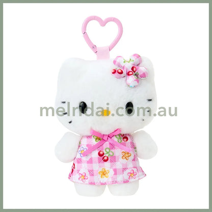 SANRIO | Hello Kitty Mascot Holder Plush Keychain Bag Charm 11.8 x 11.3 x 5.0cm (Minnano Quilt)