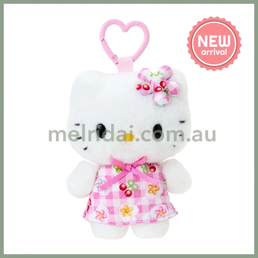 SANRIO | Hello Kitty Mascot Holder Plush Keychain Bag Charm 11.8 x 11.3 x 5.0cm (Minnano Quilt)