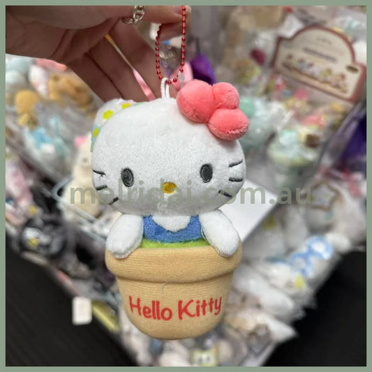 SANRIO | Hello Kitty Mascot Holder Plush Keychain Bag Charm 13 x 7.5 x 7cm (Pot / Plant)