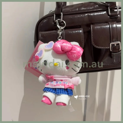 Sanrio | Hello Kitty Mascot Holder Plush Keychain Bag Charm 16.5 x 12.5 x 6.6cm (Academy Kirameki Festival / School