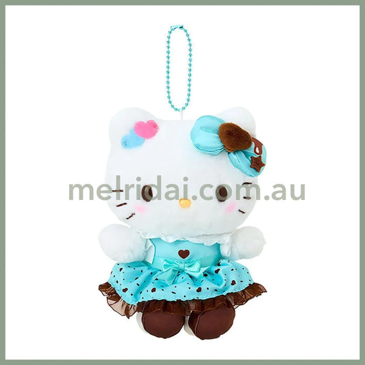 SANRIO | Hello Kitty Mascot Holder Plush Keychain Bag Charm 17.4 x 11.5 x 6.7cm (Choco Mint Series)