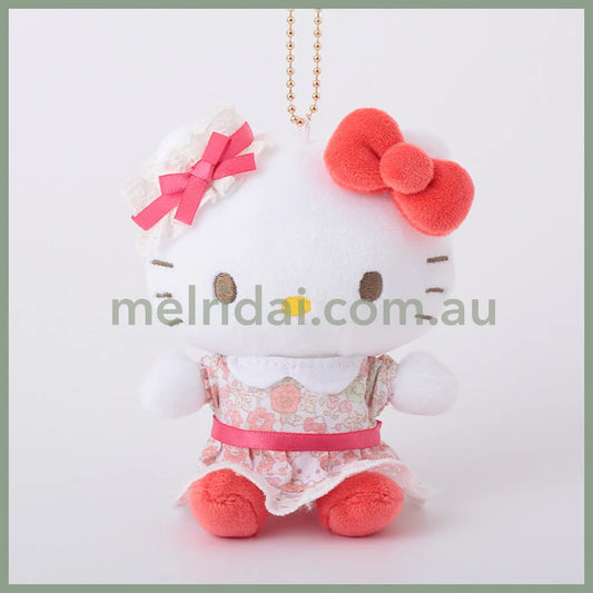 SANRIO | Hello Kitty Mascot Holder Plush Keychain Bag Charm Approx. 10cm (Textile Flower)