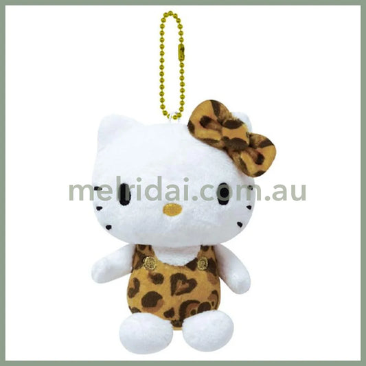 Sanrio | Hello Kitty Mascot Holder Plush Keychain Ball Chain 95×72×54Mm (Leopard Series)