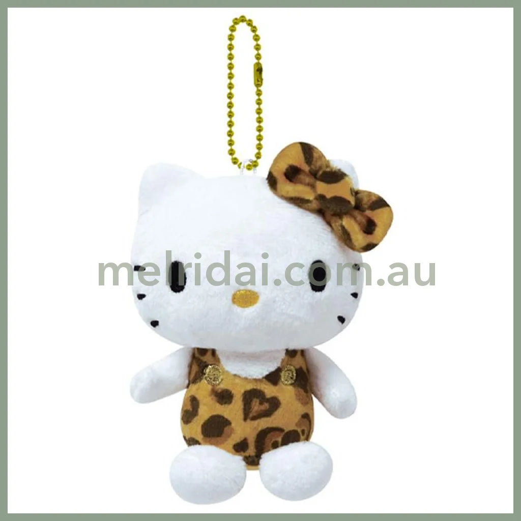 Sanrio | Hello Kitty Mascot Holder Plush Keychain Ball Chain 95×72×54Mm (Leopard Series)