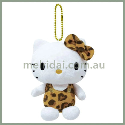 Sanrio | Hello Kitty Mascot Holder Plush Keychain Ball Chain 95×72×54Mm (Leopard Series)