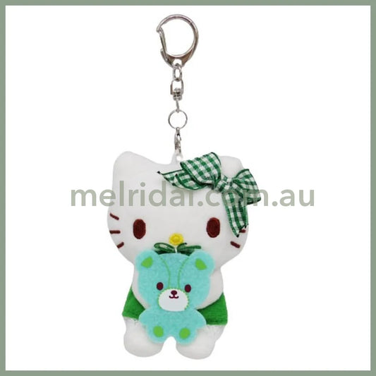 Sanrio | Hello Kitty Mascot Holder Plush Keychain - Green 6.5×5×9.5Cm (Favorite Color)