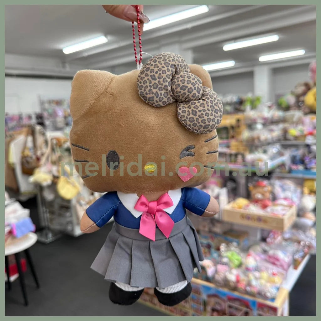 Sanrio | Hello Kitty Mascot Pouch Holder Plush Keychain (Brown) Big Size H200×W250×D60Mm