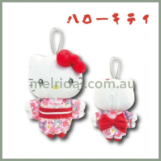 SANRIO | Hello Kitty Mascot Pouch Plush Keychain 13cm (Kimono)