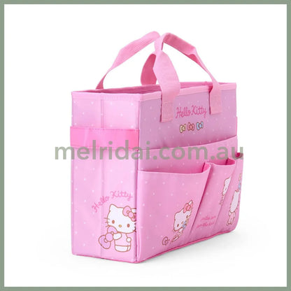 SANRIO | Hello Kitty Meeting Box Storage with Handle Portable Desk Organizer 35.6 x 27.2 x 3.4cm