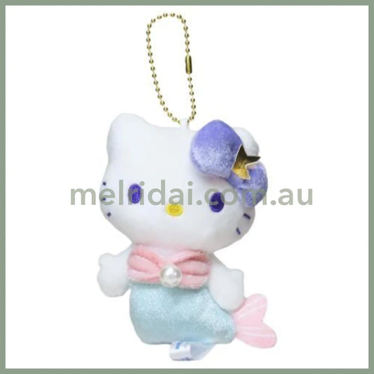 SANRIO | Hello Kitty Mermaid Mint Mascot Holder Plush Keychain 10cm Approx. (50th Anniversary)