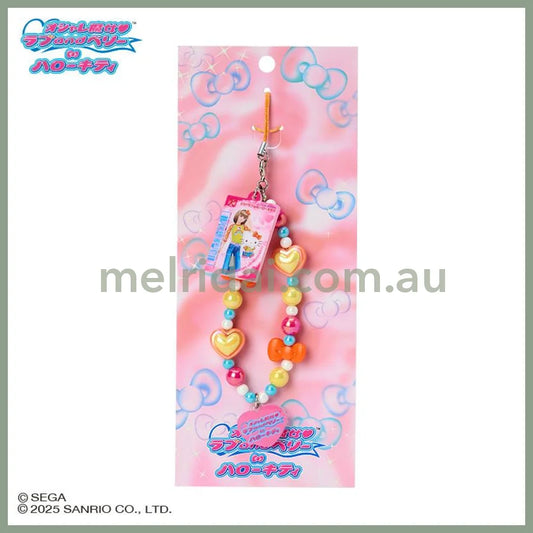 SANRIO | Hello Kitty & Hello Mimmy Beaded Hand Strap Phone Charm 60x10×110mm (Oshare Majo Love and Berry)
