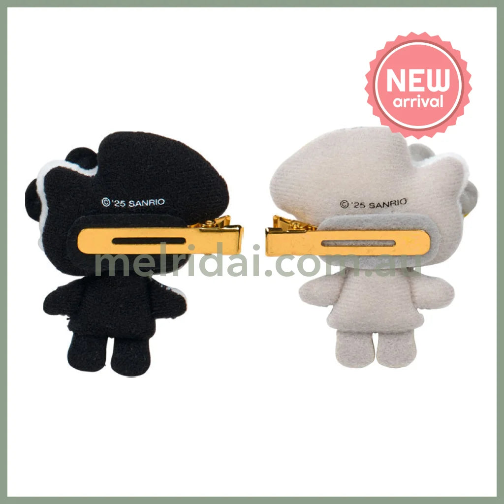 SANRIO | Hello Kitty & Hello Mimmy Mascot Hair Clip Set 60×20×70mm (Monochrome Girly Twin Coordinate)
