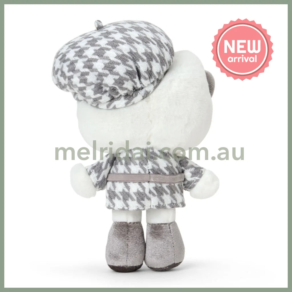 SANRIO | Hello Kitty Hello Mimmy Mascot Holder Bag Charm Plush Keychain 110×70×180mm (Monochrome Girly Twin Coordinate)