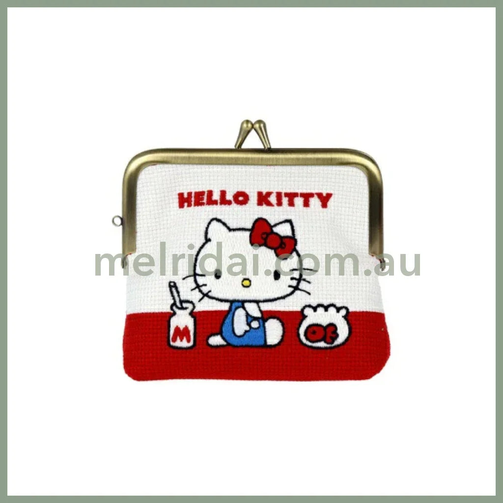 SANRIO | Hello Kitty Mini Embroidered Clasp Pouch 135×130×45mm