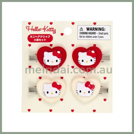 SANRIO | Hello Kitty Mini Hair Clip 4 Piece Set 90x88x14mm