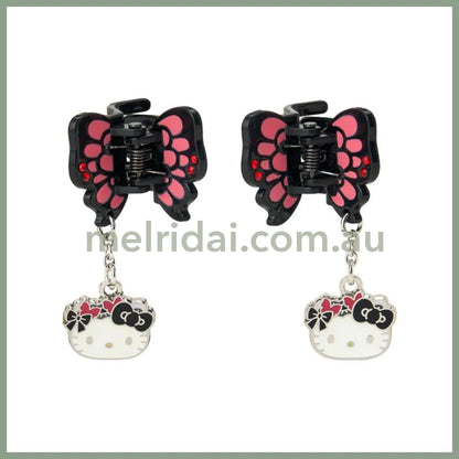 SANRIO | Hello Kitty Mini Hair Clip Set with Swaying Charm 30×25×25mm (Butterfly)
