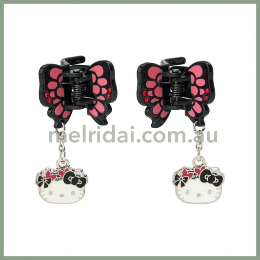 SANRIO | Hello Kitty Mini Hair Clip Set with Swaying Charm 30×25×25mm (Butterfly)